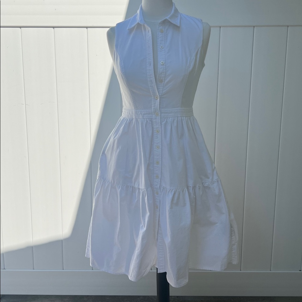 Jones New York White Sleeveless Mini Dress